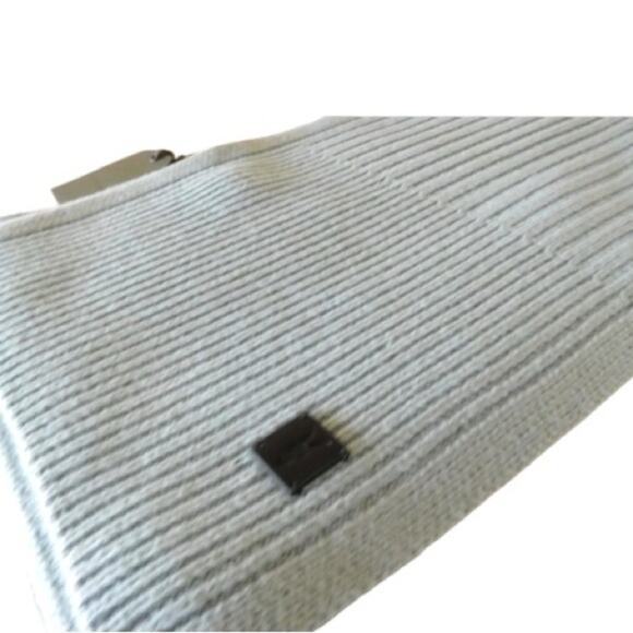 AllSaints Rib Knit Wool Blend Scarf in Light Blue New Retails $79 - Picture 3 of 6